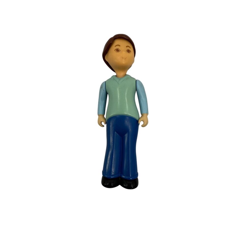 Little Tikes VTG Family Figure Man dad Father Long Sleeve Blue Top Blue Pants